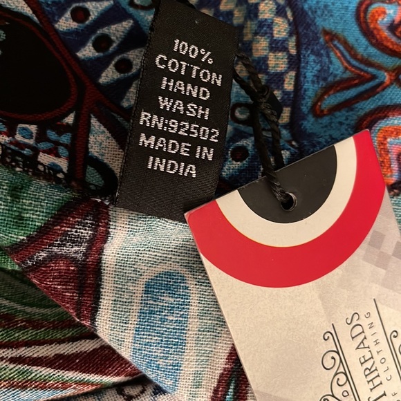 NWT.  Overalls by Sacred Threads.  S/M.  BL/BL.  221904 - Picture 4 of 4